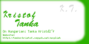 kristof tanka business card